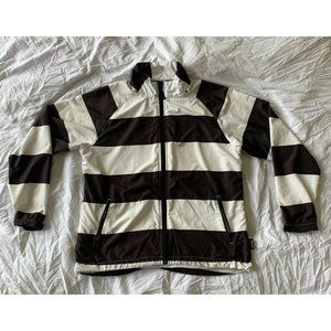 Abacus Wmns Sz Large Striped Windbreaker Jacket